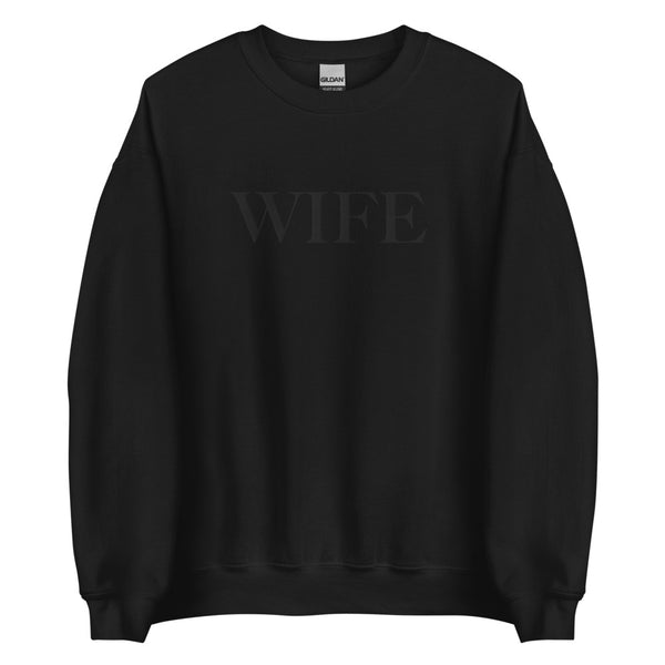 wife monochromatic sweatshirt - black