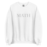math monochromatic embroidered sweatshirt (white)