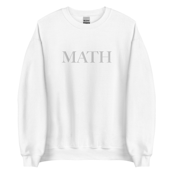 math monochromatic embroidered sweatshirt (white)