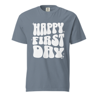 happy first day of school tee (white print)