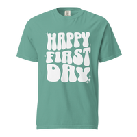 happy first day of school tee (white print)