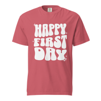 happy first day of school tee (white print)