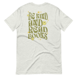 be kind and read books pocket tee