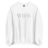 wife monochromatic sweatshirt - white
