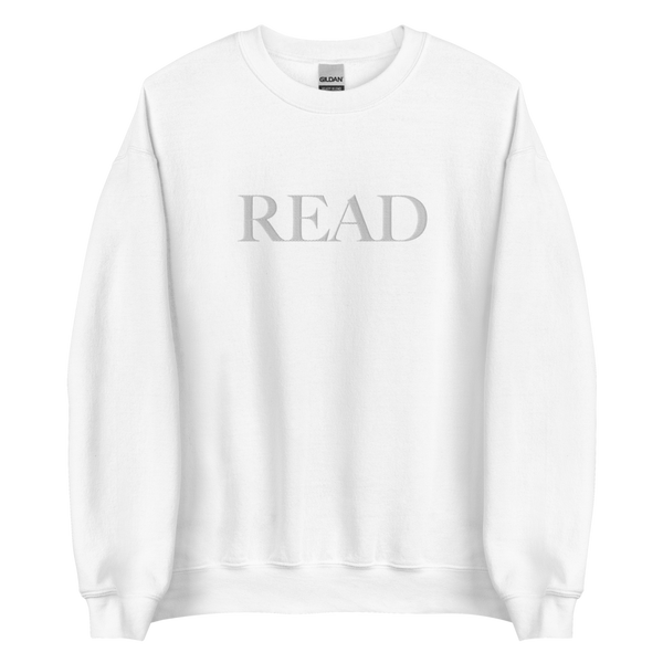 read monochromatic embroidered sweatshirt (white)